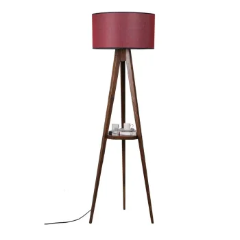 Lampadar rosu/maro cu abajur textil (inaltime 153 cm) Sehbali Tripod - Opviq lights imagine