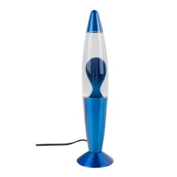 Lava lamp albastra din sticla (inaltime 35,5 cm) Funky Rocket Lava - Leitmotiv imagine