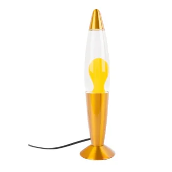 Lava lamp galbena din sticla (inaltime 35,5 cm) Funky Rocket Lava - Leitmotiv imagine
