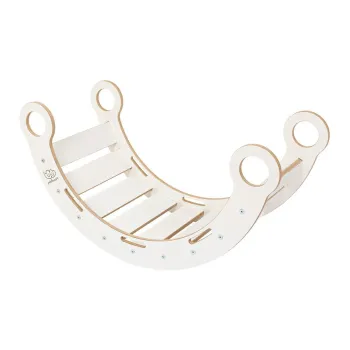 Leagan din lemn de pin alb 39x75x38 cm Montessori - Meowbaby imagine