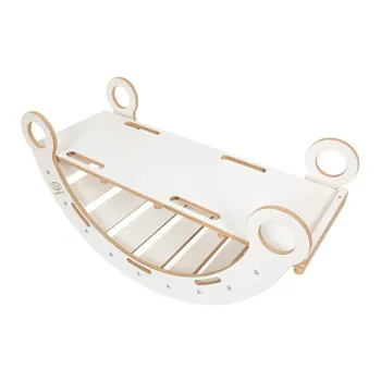 Leagan din lemn de pin alb 39x75x38 cm Montessori - Meowbaby imagine