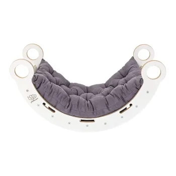 Leagan din lemn de pin alb/gri 39x75x38 cm Montessori - Meowbaby imagine