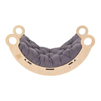 Leagan din lemn de pin gri/natural 39x75x38 cm Montessori - Meowbaby imagine