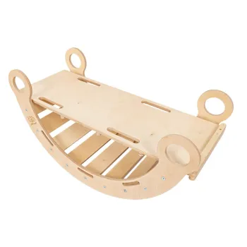 Leagan din lemn de pin in culoare naturala 39x75x38 cm Montessori - Meowbaby imagine