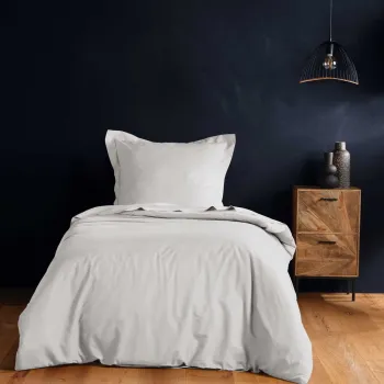 Lenjerie de pat alba din bumbac pentru pat de o persoana 140x200 cm Lina - douceur d'interieur imagine