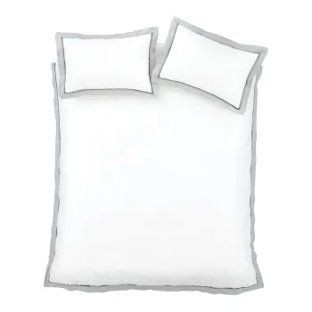 Lenjerie de pat alba din bumbac pentru pat dublu 200x200 cm Mayfair - Bianca imagine