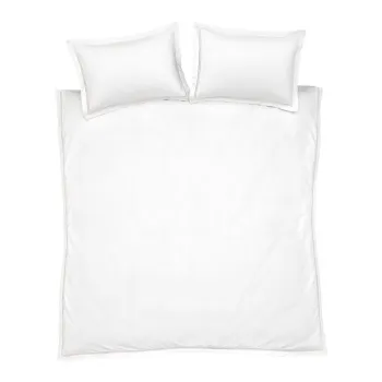 Lenjerie de pat alba din bumbac pentru pat dublu/extinsa 230x220 cm Oxford Lace Trim - Bianca imagine