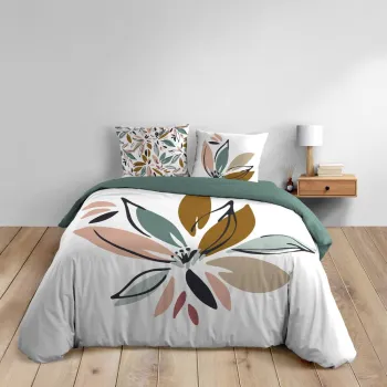 Lenjerie de pat alba din bumbac pentru pat dublu/extinsa 240x220 cm Octavia - douceur d'interieur imagine