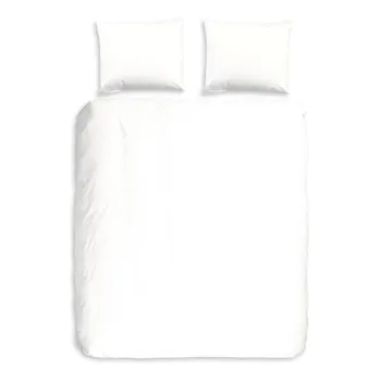 Lenjerie de pat alba din flanela pentru pat dublu/extinsa 240x220 cm - Good Morning imagine