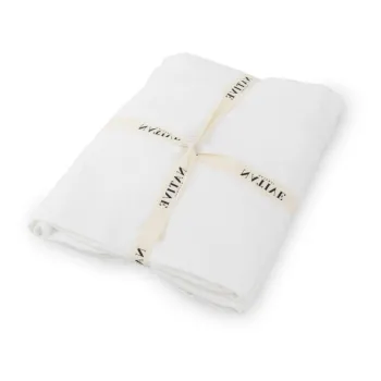 Lenjerie de pat alba din in pentru pat dublu 200x200 cm Blanco - Native Natural imagine