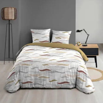 Lenjerie de pat alba din microfibra pentru pat dublu/extinsa 240x220 cm Zenith - douceur d'interieur imagine