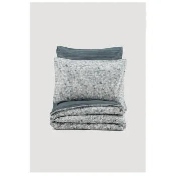 Lenjerie de pat alba/gri din bumbac ranforce pentru pat dublu/extinsa 260x220 cm Molly - Mijolnir imagine