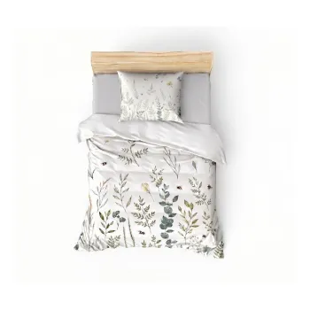 Lenjerie de pat alba pentru pat de o persoana 200x140 cm Gardenia - Mijolnir imagine