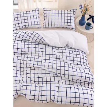 Lenjerie de pat alba pentru pat de o persoana 200x140 cm Pledsq - Mijolnir imagine