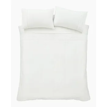 Lenjerie de pat alba pentru pat dublu 200x200 cm Broderie Anglaise - Catherine Lansfield imagine