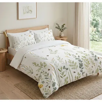 Lenjerie de pat alba pentru pat dublu 200x200 cm Gardenia - Mijolnir imagine
