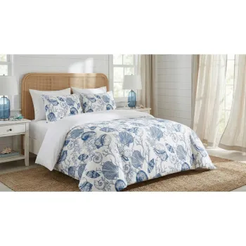 Lenjerie de pat albastra pentru pat de o persoana 200x140 cm Seashelly - Mijolnir imagine