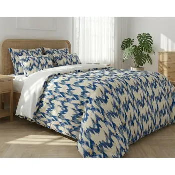 Lenjerie de pat albastra pentru pat dublu 200x200 cm Sapphire - Mijolnir imagine