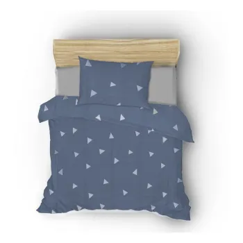 Lenjerie de pat albastra pentru pat dublu 200x200 cm Ucgen - Mijolnir imagine