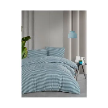 Lenjerie de pat albastra pentru pat dublu/extinsa 200x220 cm - Mila Home imagine