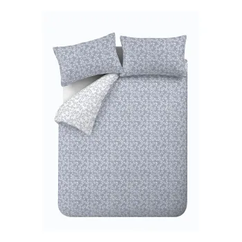 Lenjerie de pat albastrAdin bumbac percal pentru pat dublu/extinsAcu 3 piese 230x220 cm Shadow Leaves aEURBianca imagine