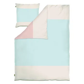 Lenjerie de pat albastru-deschis din bumbac percal pentru pat de o persoana/extinsa 140x220 cm Colore - Mette Ditmer Denmark imagine