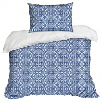Lenjerie de pat albastru-inchis pentru pat de o persoana 200x140 cm Linza - Mijolnir imagine