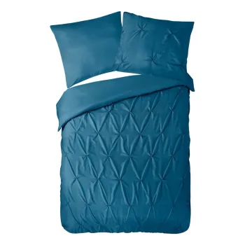 Lenjerie de pat albastru petrol din microfibra pentru pat de o persoana/extinsa 140x220 cm Pure Elegance - Good Morning imagine