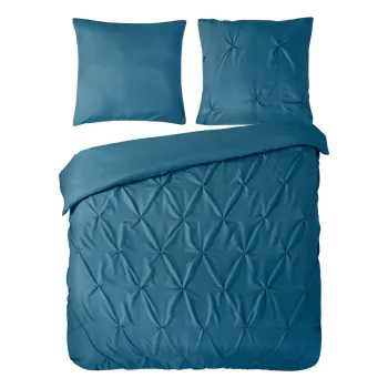Lenjerie de pat albastru petrol din microfibra pentru pat dublu/extinsa 200x220 cm Pure Elegance - Good Morning imagine