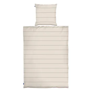 Lenjerie de pat bej din bumbac satinat pentru pat de o persoana 140x200 cm Align - Mette Ditmer Denmark imagine