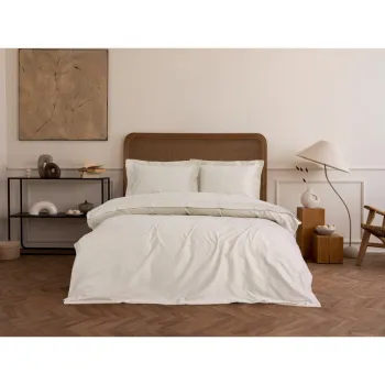 Lenjerie de pat bej din bumbac satinat pentru pat dublu, extinsa 240x220 cm Elegant - Mijolnir imagine