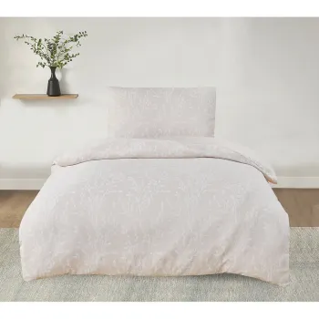 Lenjerie de pat bej din jacquard pentru pat de o persoana 140x200 cm Boston - My House imagine