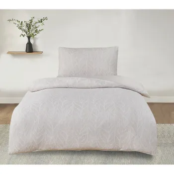 Lenjerie de pat bej din jacquard pentru pat de o persoana 140x200 cm Florida - My House imagine