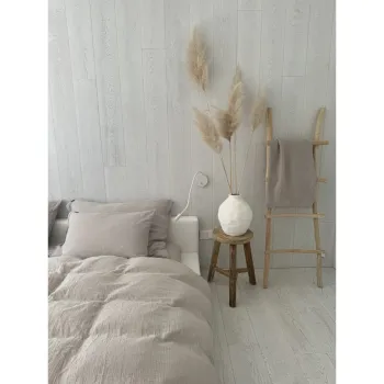 Lenjerie de pat bej din muselina pentru pat de o persoana 135x200 cm Plain Muslin - Butter Kings imagine