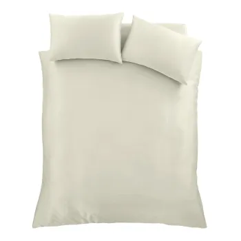 Lenjerie de pat bej din satin pentru pat de o persoana 135x200 cm Silky Soft - Catherine Lansfield imagine