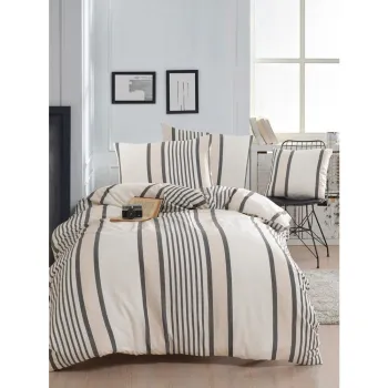 Lenjerie de pat bej pentru pat de o persoana 140x200 cm Astana - Mijolnir imagine