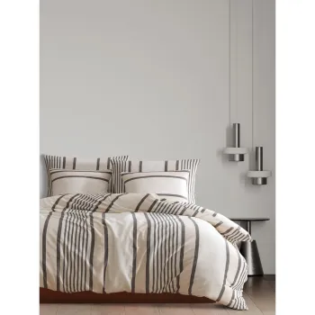 Lenjerie de pat bej pentru pat dublu 200x200 cm Astana - Mijolnir imagine