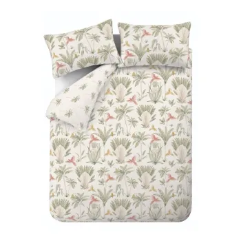 Lenjerie de pat bej pentru pat dublu 200x200 cm Paradiso Palm - Catherine Lansfield imagine