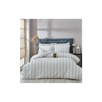 Lenjerie de pat crem din bumbac pentru pat dublu-extinsa 200x220 cm - Mila Home imagine