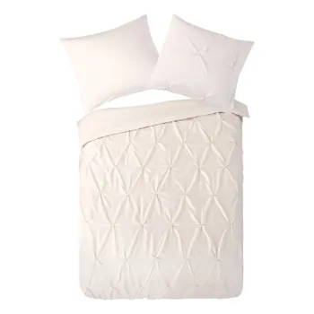 Lenjerie de pat crem din microfibra pentru pat de o persoana/extinsa 140x220 cm Pure Elegance - Good Morning imagine