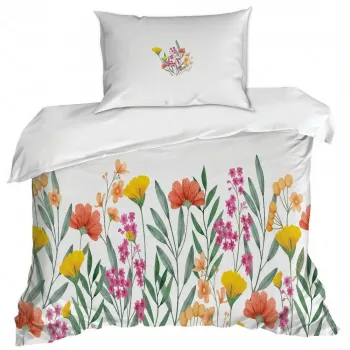 Lenjerie de pat crem pentru pat de o persoana 200x140 cm Clementine - Mijolnir imagine