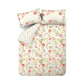 Lenjerie de pat crem pentru pat dublu/extinsa 230x220 cm Ella Poppy - Catherine Lansfield imagine