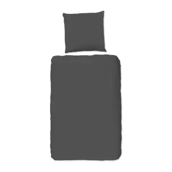Lenjerie de pat din bumbac Good Morning Universal, 140 x 220 cm, gri imagine