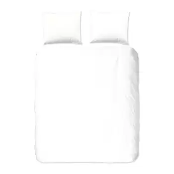 Lenjerie de pat din bumbac Good Morning Universal, 200 x 220 cm, alb imagine