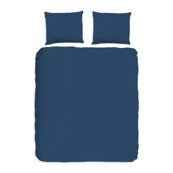 Lenjerie de pat din bumbac Good Morning Universal, 200 x 220 cm, albastru imagine