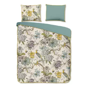 Lenjerie de pat din bumbac organic pentru pat de o persoana Descanso Daisy, 140 x 220 cm imagine