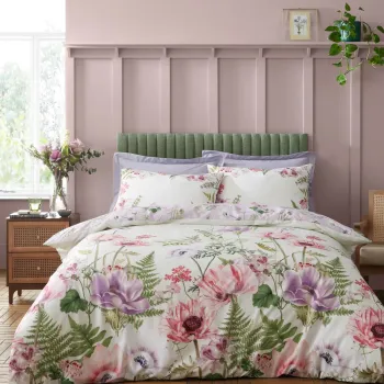 Lenjerie de pat din bumbac pentru pat de o persoana 135x200 cm Serenity Garden - RHS imagine