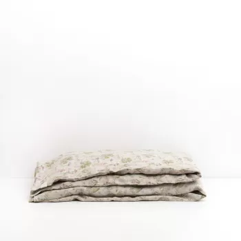 Lenjerie de pat din in pentru copii Linen Tales Botany, 140 x 200 cm, bej imagine