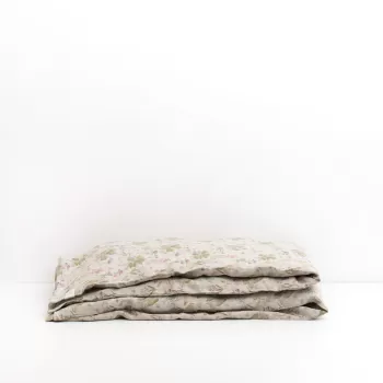 Lenjerie de pat din in pentru copii Linen Tales Botany, 70 x 100 cm, bej imagine