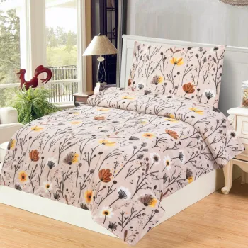 Lenjerie de pat din microplus/cocolino pentru pat de o persoana 140x200 cm Valentina - My House imagine